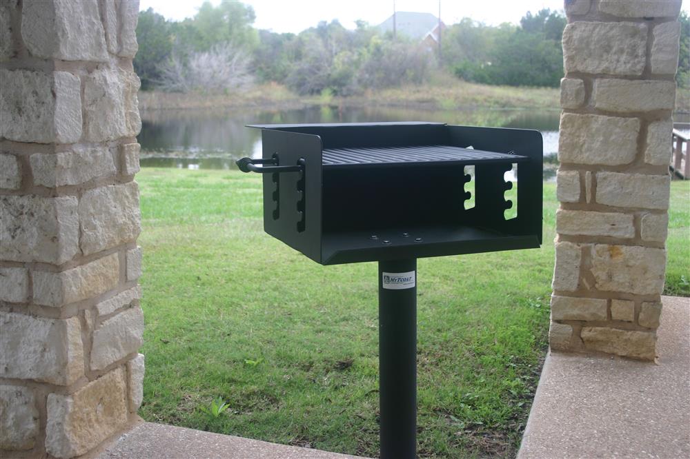 Park Grill Installed by a Pavilion